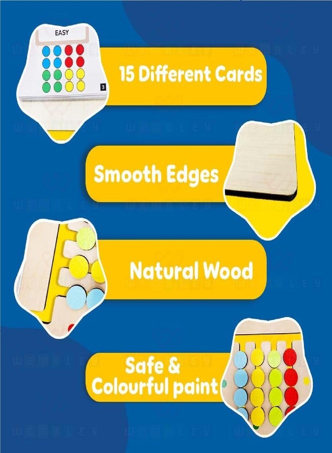 CRIYALE Travel Friendly Kids Montessori Slide Puzzle Game Color Sorting & Pattern Matching Learning Toys for Kids 4-8 Years I Birthday Gift for Unisex Preschool Educational Activity Toy for 4 to 8 - Image 4